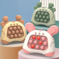 Miniatyrbild 4 av 5: Snabb tryck bubbla spelkonsol Popit konsol pussel sensoriska fidget leksaker barn present Orange