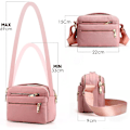 Pikkukuva 3 / 5: Naisten crossbody-laukku, monilokeroinen käsilaukku ja olkalaukku, vedenpitävä nailon, varkaudenestoinen crossbody-laukku matkustamiseen ja ostosten tekoon