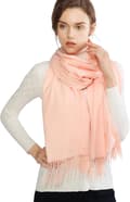 Dames Sjal Pashmina Sjal og Wraps til Bryllup Sjal til Kvinner Vinter(Rosa-2)