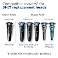 Pikkukuva 2 / 4: 1/3 kpl SH71 vaihtoteräpäät Philips Norelco Shaver -sarjan 7000 ja kulmikkaan muotoilun sarjan 5000 ajokoneisiin 1Pc