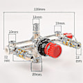Miniatyrbillede 5 af 5: 90-120psi Luftkompressor Manifold Regulator Måler Tryk Holdbar Afbryder Kontrol