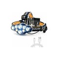Hodelykt, Super Bright 12000 lumen USB Hodelykt 6 LED 8 Moduser med Rød Indikatorlys