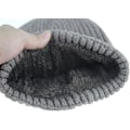 Miniatyrbillede 4 af 5: Vinterhatte til mænd Uldstrikkede Slouchy Beanie-hatte Varme Baggy Skull Cap Dark Gray