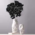 Miniatyrbillede 4 af 5: 10 stk. Sorte Kunstige Silke Roser Blomster Falske Silke Rose Buketter til Bryllupsfest Sort (D-4) black