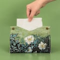 Miniatyrbillede 1 af 5: DWW-Bote læderlommetørklæder, toiletpapirholder, oliebemalet læderlommetørklædeæske, toiletpapirdispenser, dekorativ organizer