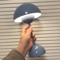 Miniatyrbillede 3 af 5: Bordlampe, øjenvenlig LED-blomsterpotte-bordlampe, bærbar til skole, grå