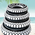 Miniatyrbild 3 av 5: Uppblåsbar Badring Donut Gummi Ring Flyt Däck Strand Pool Leksak för Barn och Vuxna 60#