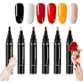 Miniatyrbild 1 av 5: 6 st nagellackspennor, 36 färger nagellack gelpenna 5ml, 3 i 1 gel nagellackspenna, blötlagda UV LED nagellack nagelverktyg för kvinnor A