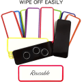 Miniatyrbilde 2 av 5: 54-pakning whiteboard-magneter, 9 farger - 29 x 79 mm - skrivbare magneter