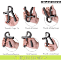 Miniatyrbild 5 av 6: 5-60 kg greppstyrketränare – Justerbar handgreppsstyrketränare med rostfritt stålfjäder för starka handleder, fingrar, underarm, händer Black
