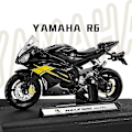 Pikkukuva 5 / 5: 1:18 mittakaavan Yamaha R6 -seos skootteri urheilupyörä pienoismallit painevalut lapset lelu moottoripyörä kilpa-malli replikat kerätä lahja pojille Red