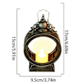 Miniatyrbillede 5 af 5: Dekorativ Retro Lampe Med Flakkende Lys Indendørs Eller Udendørs Til Spisebord B