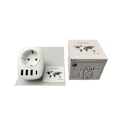 Miniatyrbilde 6 av 6: Multi-nettverks USB-kontakt, multi-kontakt USB-lader med 1 AC-utgang, 1 USB C og 3 USB-porter, stikkontakt kompatibel med iPhone/iPad, ideell for hjemmet