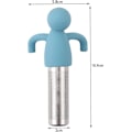 Miniatyrbillede 1 af 4: 2 stk. rustfrit stål silikone te-infuser, hængende te-filter te-infuser til løs te silikone te-infusere til tekande, kopper og kop (blå