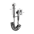 Miniatyrbillede 4 af 5: 1-i-2-ud-dobbelt kontrolventil Mini multifunktionshane Mini brusetryk badeværelsesarmatur sæt til bidet og bruser-c