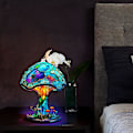 Miniatyrbilde 3 av 5: Bohemian Stained Glass Sopplampe - Dekorativ nattlampe - Harpiks prosess hjemmeinnredning COLOR 2