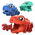 Pikkukuva 1 / 5: Dinosaurus-rekka-autot Dinosaurus-ajoneuvot Leludinosaurukset Vedä taaksepäin -auto Dinosaurus-autolelu