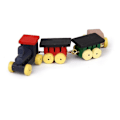 Pikkukuva 5 / 5: 1/12 Nukkekodin Miniatyyri Puinen Vaunu- ja Junaleikkiseti
