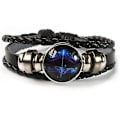 Miniatyrbild 1 av 5: 12 stjärntecken konstellation charm lysande armband män kvinnor mode flerskikts väv läder armband armband födelsedagspresent sagittarius