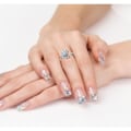 Miniatyrbild 5 av 5: 925 Silver Anti Stress Ångest Ring - Cubic Zirconia Sunflower Spinner Ring