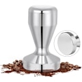 Miniatyrbillede 1 af 7: Kaffe Tamper 51mm, Espresso Kaffe Tamper, Rustfrit Stål Espresso Tamper, Sølvfarvet Tamper Kaffebar Tilbehør - Sølv