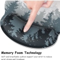 Miniatyrbild 3 av 5: Ergonomisk musmatta med handledsstöd, Forest Memory Foam handledsstöd musmattor, smärtlindrande musmatta för spelarbete Män Kvinnor