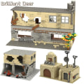 Pikkukuva 2 / 5: Hylätyt raunioituneet rakennukset Moc Ww2 Pubg Sotilastukikohta Diy-kohtaukset Rakennuspalikat Sarja Osia Armeijan Sotilashahmoille Pojille Lelut 503 kpl 267PCS