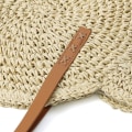 Miniatyrbillede 4 af 5: Retro Rund Halm Taske Til Kvinder, Crossbody Strandtaske, Stor Shopper Kurvtaske
