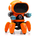 Miniatyrbild 4 av 4: Dansande robot, gående elektronisk batteridriven blinkande ljus och musik barnrobot, robotleksaker för barn, present till 4 5 6 7 8 9 år gamla barn