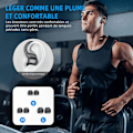 Pikkukuva 6 / 7: Urheilulliset langattomat Bluetooth-kuulokkeet, langattomat kuulokkeet mikrofonilla Bluetooth, Hi-Fi-stereokuulokkeet Bluetooth-kuulokkeet urheiluun, työhön Dark