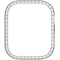 Miniatyrbild 4 av 5: Halvt Skydd Ihåligt PC-skyddsfodral med Diamantdekor för Watch Fit 3 Electroplating Silver