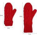 Miniatyrbilde 6 av 7: Damehansker Votter, Vinter Varme Hansker Varmevever Kabel Strikket, Damehansker Varmeholdere Dame Tykk Fleece Foret Isolerte Varme Strikkede Vinter