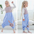 Miniatyrbilde 2 av 5: Sovepose for barn med ben - Myke pysjamas for jenter og gutter blue S(1 to 3 Jahre)