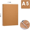 Miniatyrbillede 6 af 6: A5 6-rings mappe, A5 ringbindere, A5 ringbind 6 huller, Kraft a5 mapper til tilføjelse af brochureomslag Scrapbooking-papirer Løse ark, 2 stk.