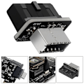 Miniatyrbillede 5 af 5: Usb 3.0 intern header til Usb 3.1/3.2 Type C front Type E adapter konverter A