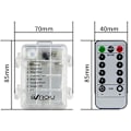 Miniatyrbild 5 av 6: 2 x 50 LED batteridrivna ljusslingor på 5 meter mikro silver 3AA kabel vattentät batteridriven 8 program fjärrkontroll (flerfärgad)