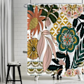 Miniatyrbillede 1 af 5: Bohemia bruseforhæng, Boho-stil bruseforhæng blomster rose grøn