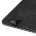 Miniatyrbillede 10 af 11: Metal Panel Dual Fan Notebook Cooler Høj Hastighed Silent Laptop Køling Pad Slim Stand Holder til 14 Tommer PC Computer Sort