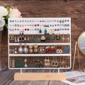 Miniatyrbilde 4 av 5: Ørepyntstativ Display Rack 3-lags Ørepyntstativ Smykkearrangør