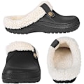 Miniatyrbillede 2 af 6: Dame Vinter Pels Tøfler Vandtætte Slippers Foret Tøfler Pels Tøfler Fluffy Slip-on Have Skoe Varm Plys Hjem Hus Tøfler Indendørs Udendørs-5.5/6.5 UK