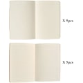 Miniatyrbillede 6 af 8: 10 stk. notesblok A5, Kraft Cover Notebooks 5 pakker blanke sider/ 5 linjerede sider (36 ark hver), Great Sketchbook Drawing Notebook, Classic Diary Note Pads