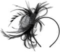 Kvinners Fascinator Hat Blomster Bryllup Fascinator Hodebånd Fjær Flapper Brud Hodeplagg Hodeplagg Pillbox Hat Bowler Mini Topp Hat