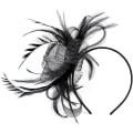 Miniatyrbild 1 av 4: Kvinnlig Fascinator Hatt Blomma Bröllop Fascinator Hårband Fjäder Flapper Brud Hårprydnad Huvudbonader Pillbox Hatt Bowler Mini Topphatt