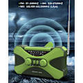 Miniatyrbillede 6 af 6: 10000mAh Nødradio, Solcelledrevet Håndsvingradio, Bærbar Am/fm/noaa Vejrradio Med Telefonoplader Lommelygte Green
