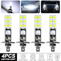 Pikkukuva 2 / 5: 4 kpl H1 6000k Super White 80w LED-ajovalopolttimosarja sumuajovalot