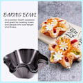 Miniatyrbillede 3 af 5: Petalformet Bageskål i Kulstofstål Non-stick Salatskål Til Tortillas, Kager 8 Petals