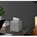 Miniatyrbillede 3 af 6: Firkant Tissue Box Holder, Læder Tissue Box Cover, Dekoration Tissue Papir Holder Serviet Dispenser, Restaurant, Hjem, Kontor, Hotel, Bil (Grå)