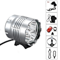 Miniatyrbilde 5 av 5: Sykkellys, 6000 lumen 5 LED sykkellys, vanntett terrengsykkellys foran med 6400 mAh oppladbart batteri, 3 moduser frontlykt plug  EU