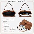 Miniatyrbillede 4 af 11: Dametasker, Frynset Shopper Taske Mode Crossbody Taske i PU Læder Håndtaske til Arbejde, Daglig Brug og Fester Brown