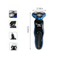 Miniatyrbilde 3 av 5: 4 i 1 Elektrisk Barbermaskin for Menn, Våt og Tørr Rotasjon, Trådløs Rotasjonsbarbermaskin, USB-Lading, Stellsett, Gave